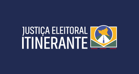 A imagem é um banner com um fundo azul marinho. No centro, está escrito em letras brancas: JUSTI...