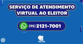 Entre em contato com o Serviço de Atendimento Virtual ao Eleitor – SAVE

WhatsApp: (95) 2121-7001