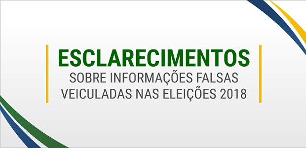 Banner Esclarecimentos sobre as informações falsas