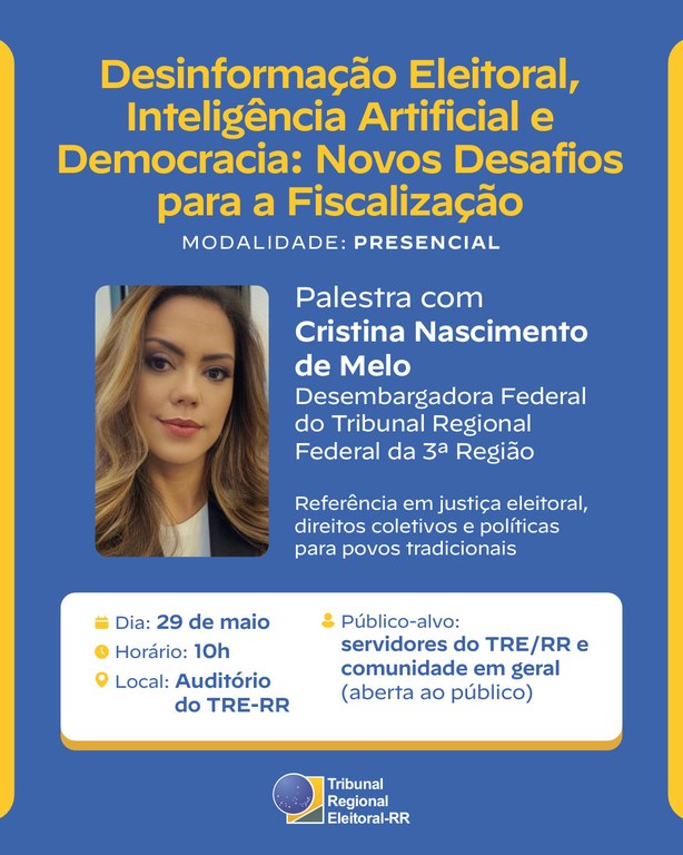 Palestra proferida pela Desembargadora Federal do Tribunal Regional Federal da 3ª Região, Cristi...