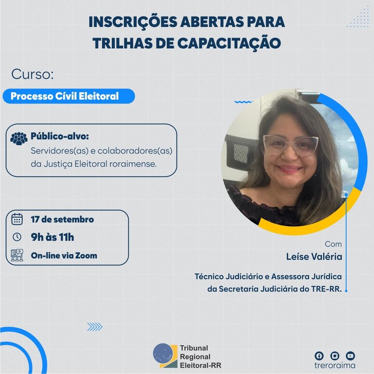 #PraCegoVer | #PraTodosVerem | #Acessibilidade - Card do TRE-RR com fundo claro. No topo, em let...