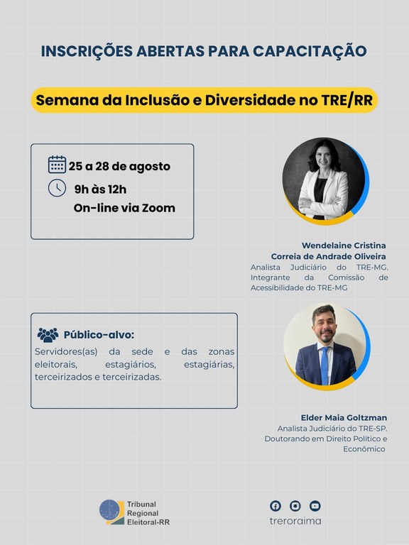 Semana da Inclusão e Diversidade no TRE-RR