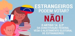 TRE-RR - Estrangeiros não podem votar