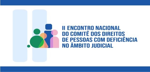 TRE-RR - II Encontro Nacional CNJ O card tem fundo branco com duas faixas horizontais azul-escuro, uma no topo e outra na parte in...