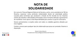 TRE-RR - Nota de Solidariedade Rio Grande do Sul - 04.05.2024