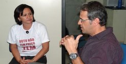 Presidente do TRE, Tânia Vasconcelos, e o juiz da 4ª ZE, Jaime Plá