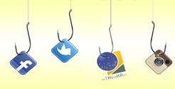 Ícone do facebook, twitter, instagram e TRE